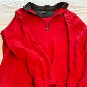 Straight Down 1/4 Zip Pullover; XXL